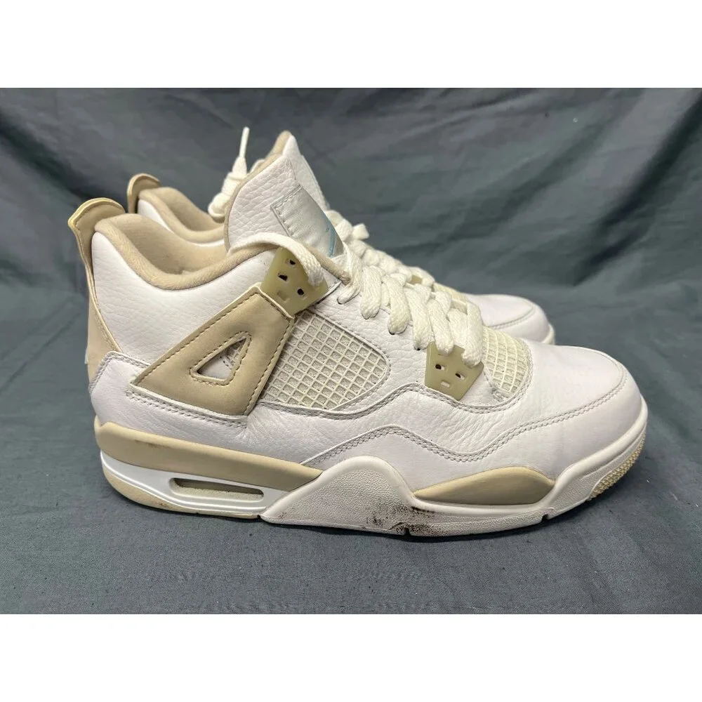 Nike Boys Air Jordan 4 Retro (GS) Sneakers Sand 487724-118 Size 6 DISPLAY MODEL! - Picture 9 of 16